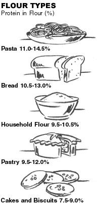 Flour Types and Protein levels